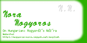 nora mogyoros business card